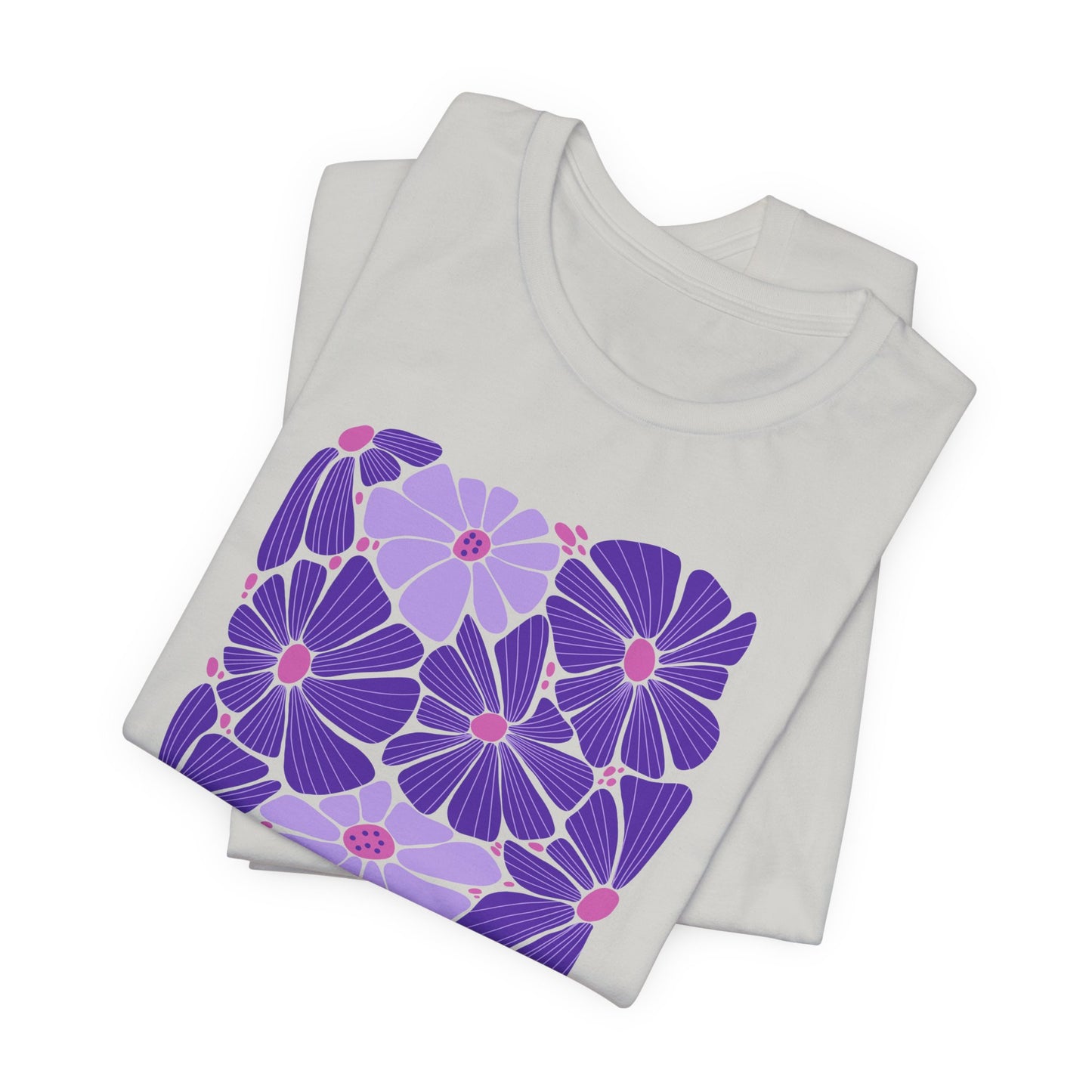 Unisex Be Kind Purple Flower T-shirt - Unisex Short Sleeve Tee