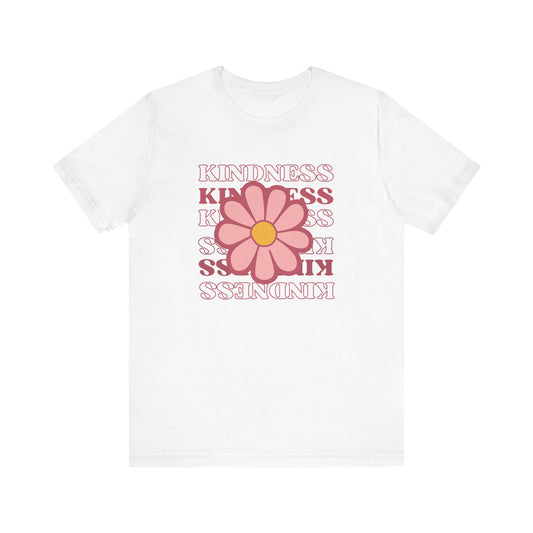 Kindness Floral Unisex Jersey Tee - Positive Vibe T-Shirt