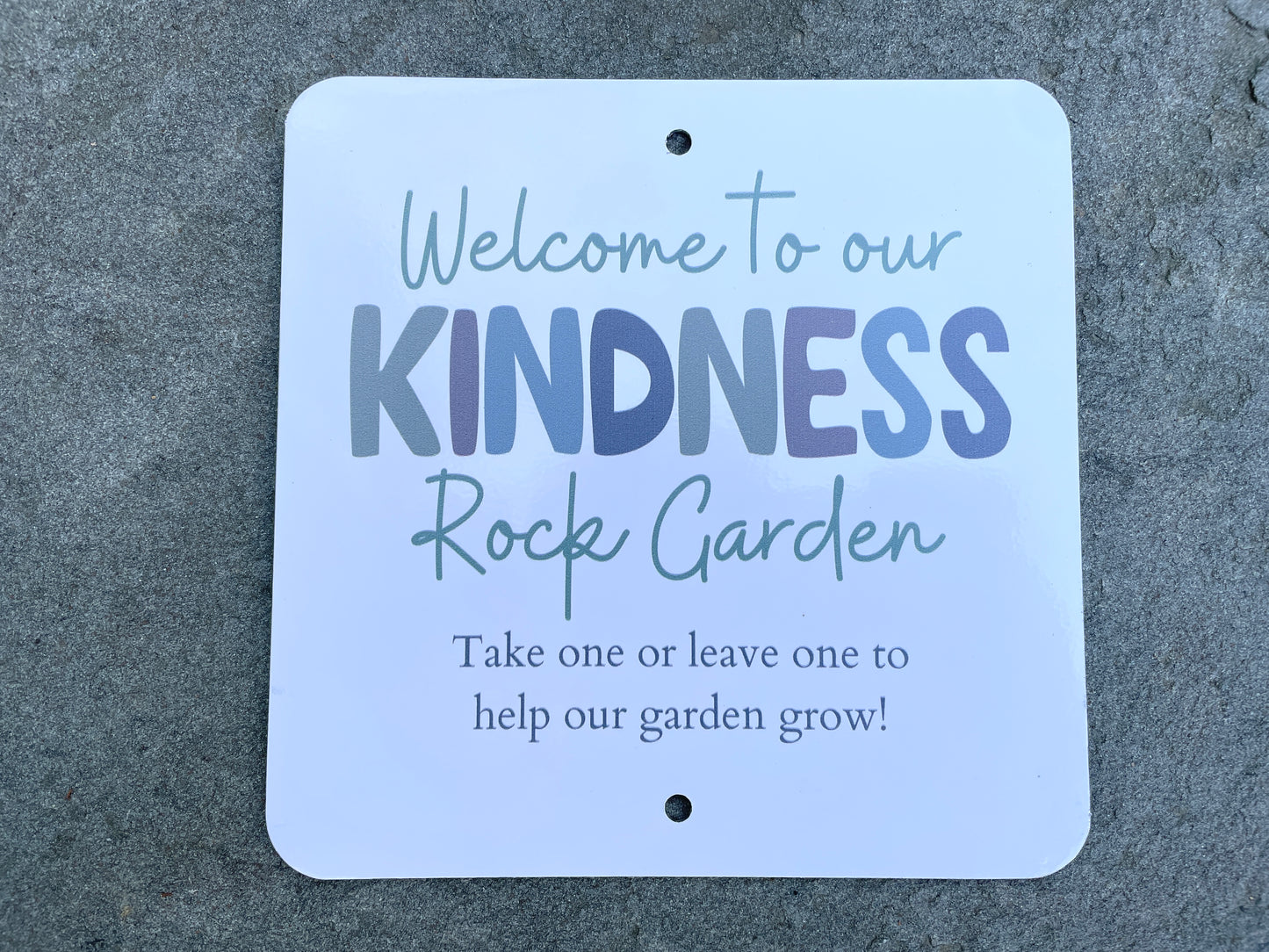 Kindness Rock Garden Sign - Green