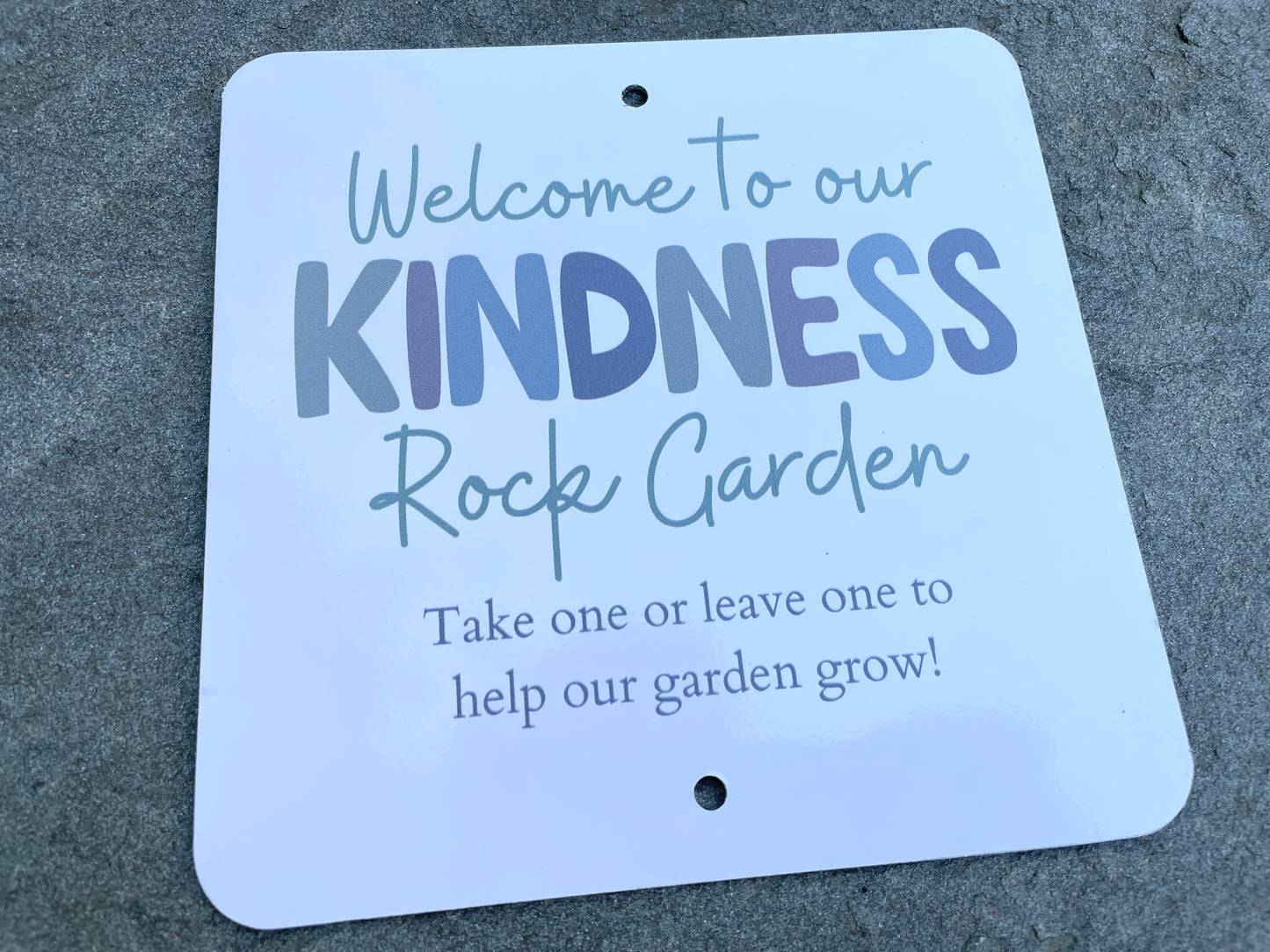 Kindness Rock Garden Sign - Green