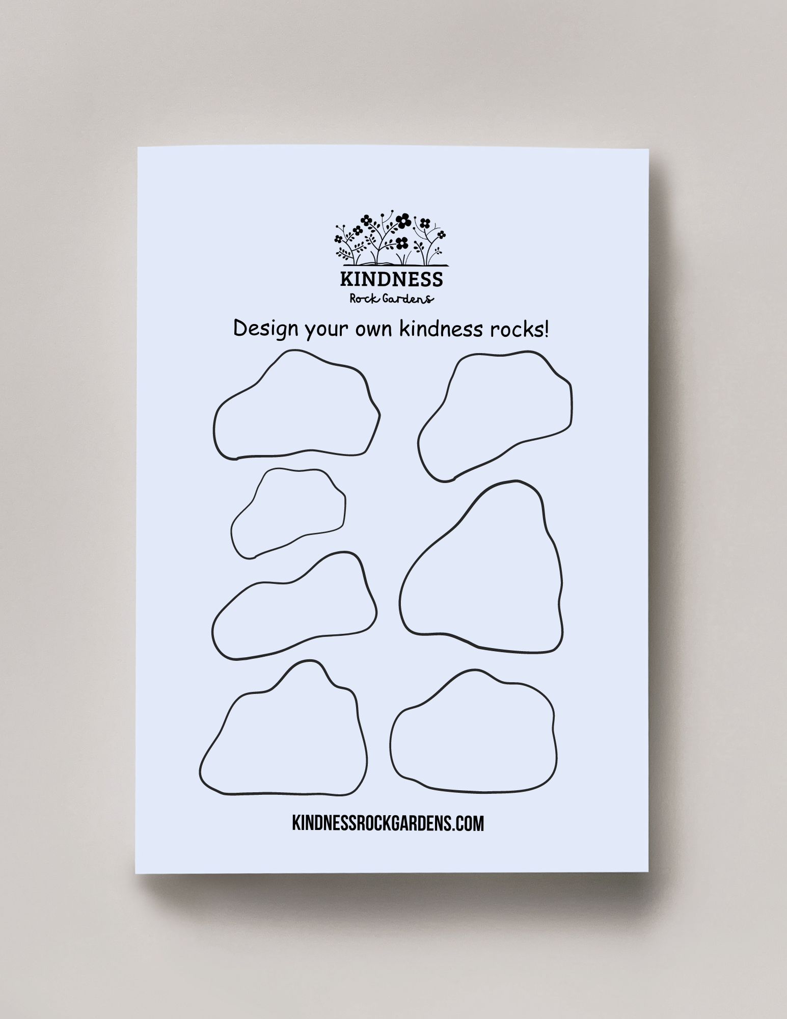 Kindness Printables – Kindness Rock Gardens