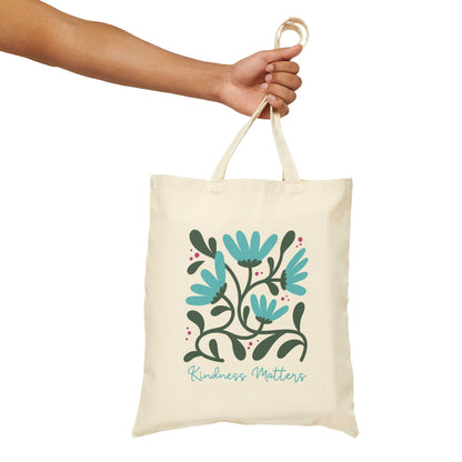 Cotton Canvas Tote Bag Kindness Matters