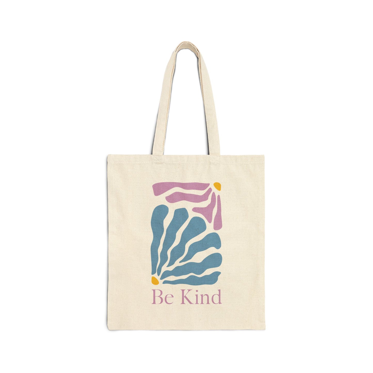 Cotton Canvas Tote Bag Floral Be Kind