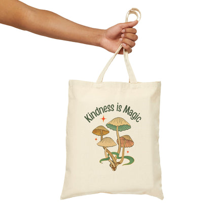 Cotton Canvas Tote Bag Kindness Is Magic