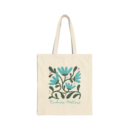 Cotton Canvas Tote Bag Kindness Matters