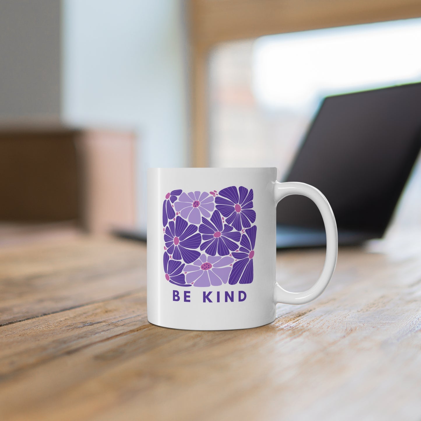 Be Kind Mug Purple - Kindness Coffee Cup