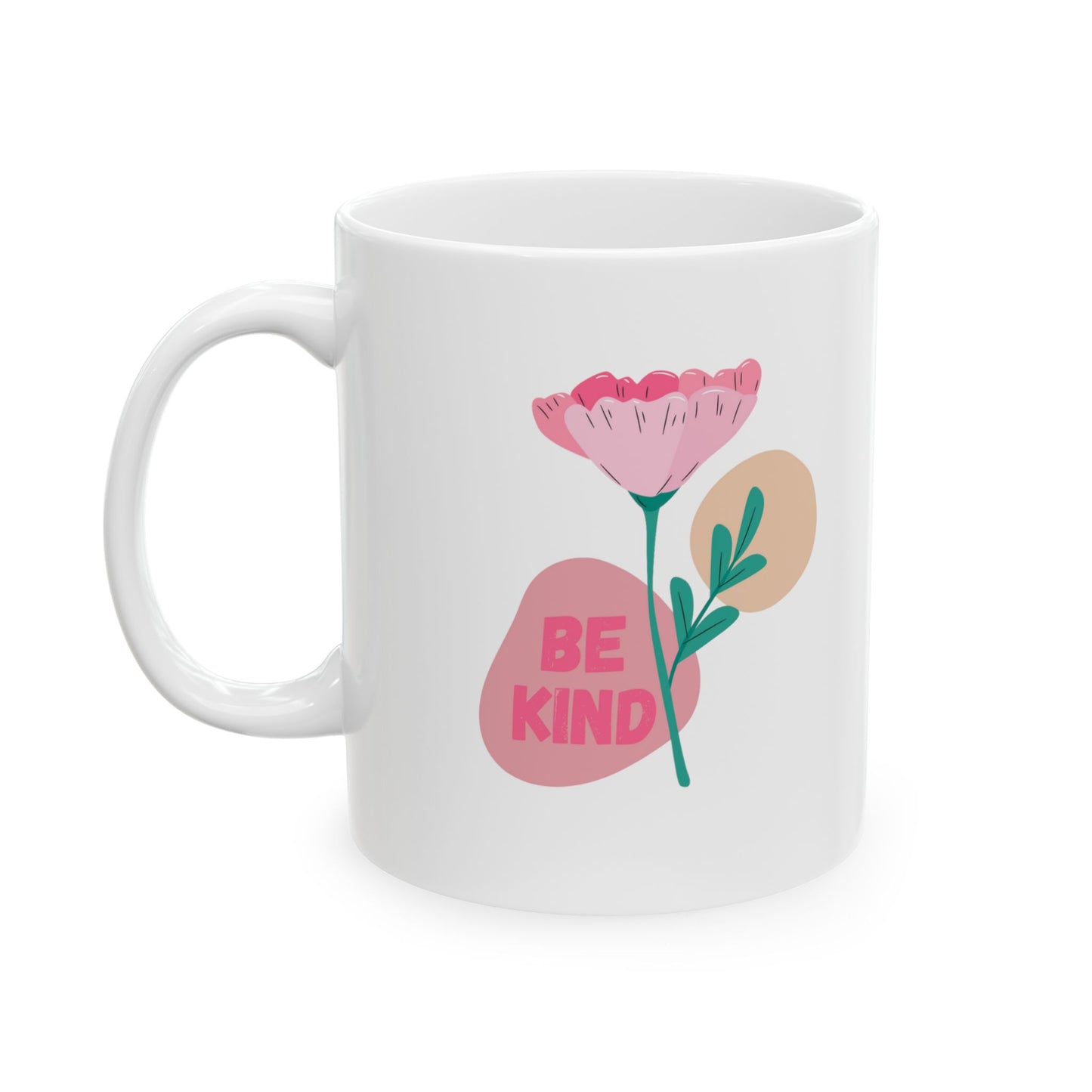 White Ceramic Kindness Mug - Inspirational Gift