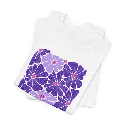 Unisex Be Kind Purple Flower T-shirt - Unisex Short Sleeve Tee