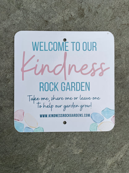 Kindness Rock Garden Sign - Pink