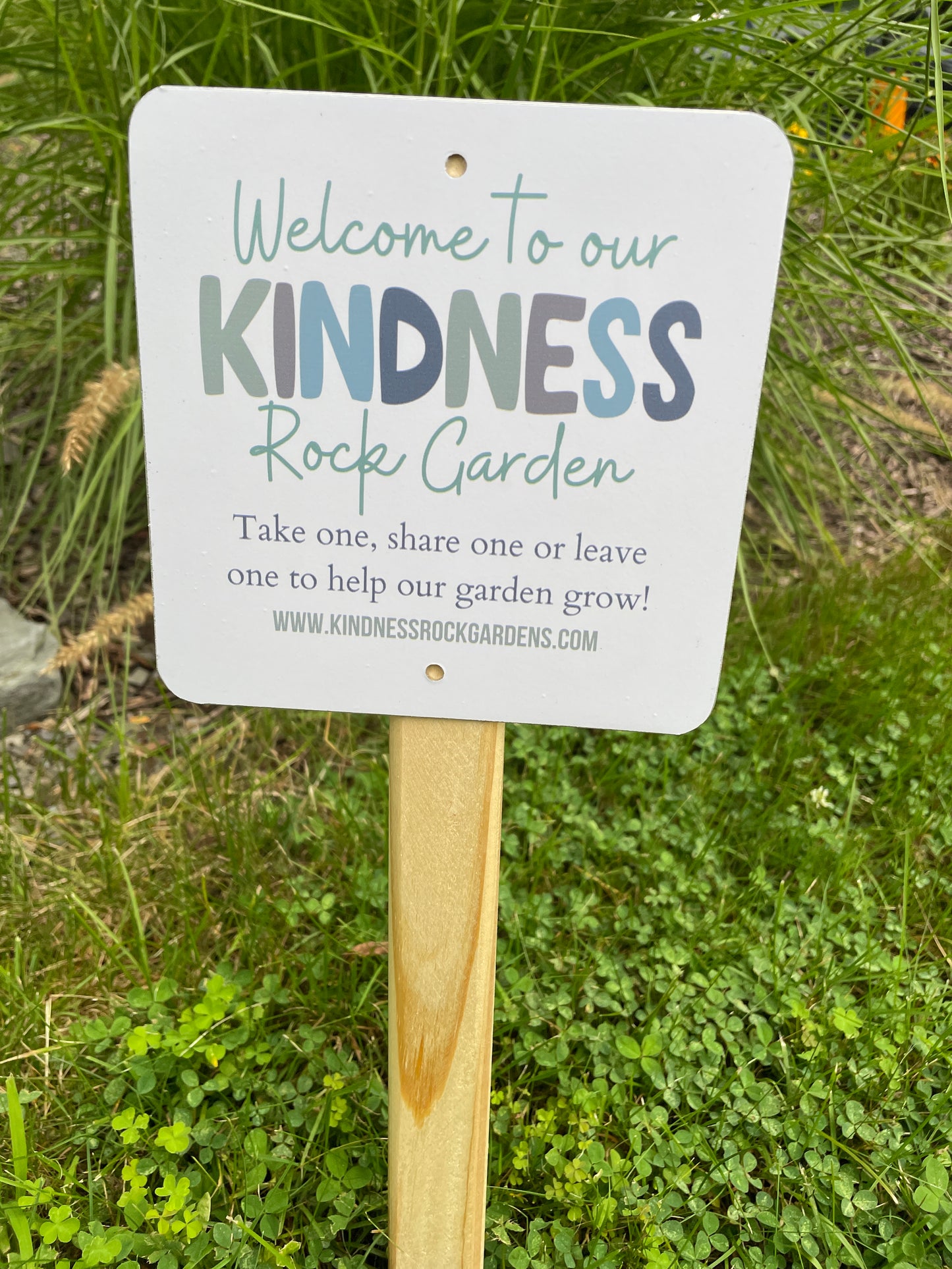 Kindness Rock Garden Sign - Green