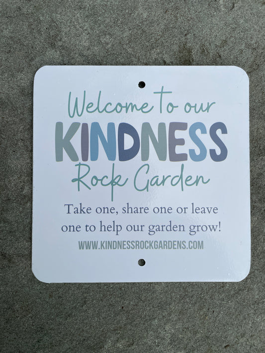 Kindness Rock Garden Sign - Green