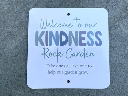 Kindness Rock Garden Sign - Green
