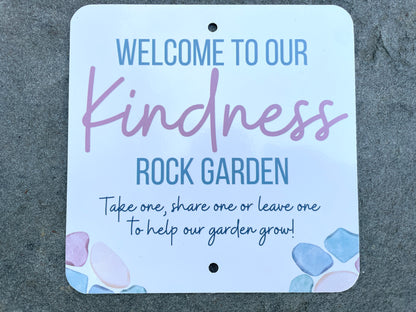 Kindness Rock Garden Sign - Pink