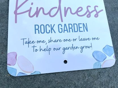 Kindness Rock Garden Sign - Pink