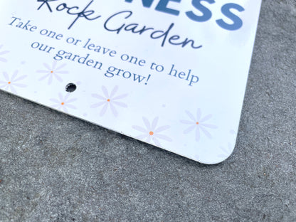 Kindness Rock Garden Sign - Blue Daisies -Daisy Sign - Spread Positivity with Kindness Rock Signs - Perfect for Your Garden!