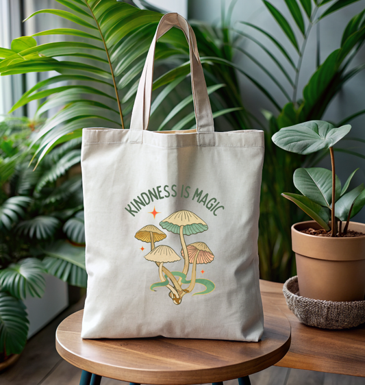 Cotton Canvas Tote Bag Kindness Is Magic