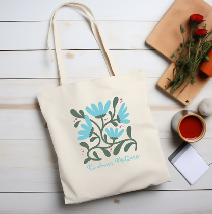 Cotton Canvas Tote Bag Kindness Matters