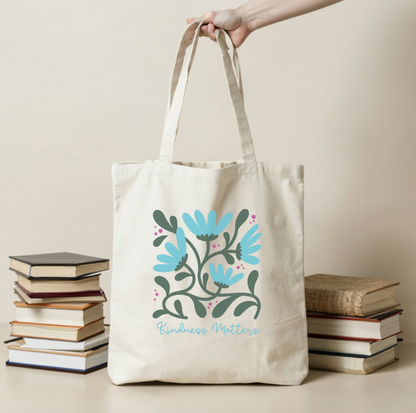 Cotton Canvas Tote Bag Kindness Matters