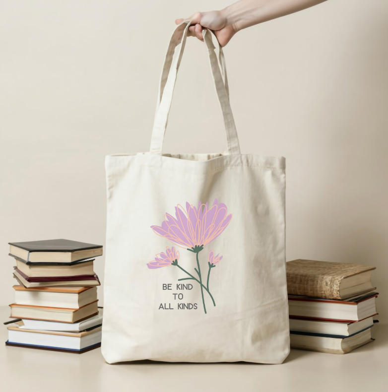 Cotton Canvas Tote Bag Be Kind To All Kind