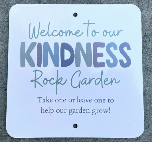 Kindness Rock Garden Sign - Green